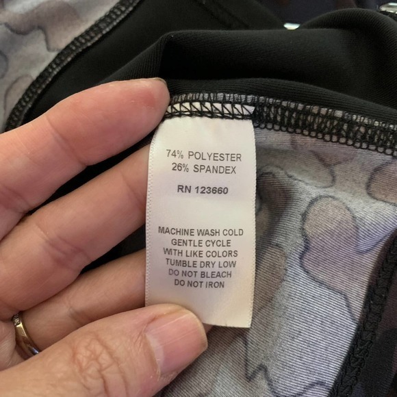 SPLITS59 2 Piece Set Blue & Purple Camo‎ Athletic Yoga Pants & Crop Top Set - Picture 14 of 16